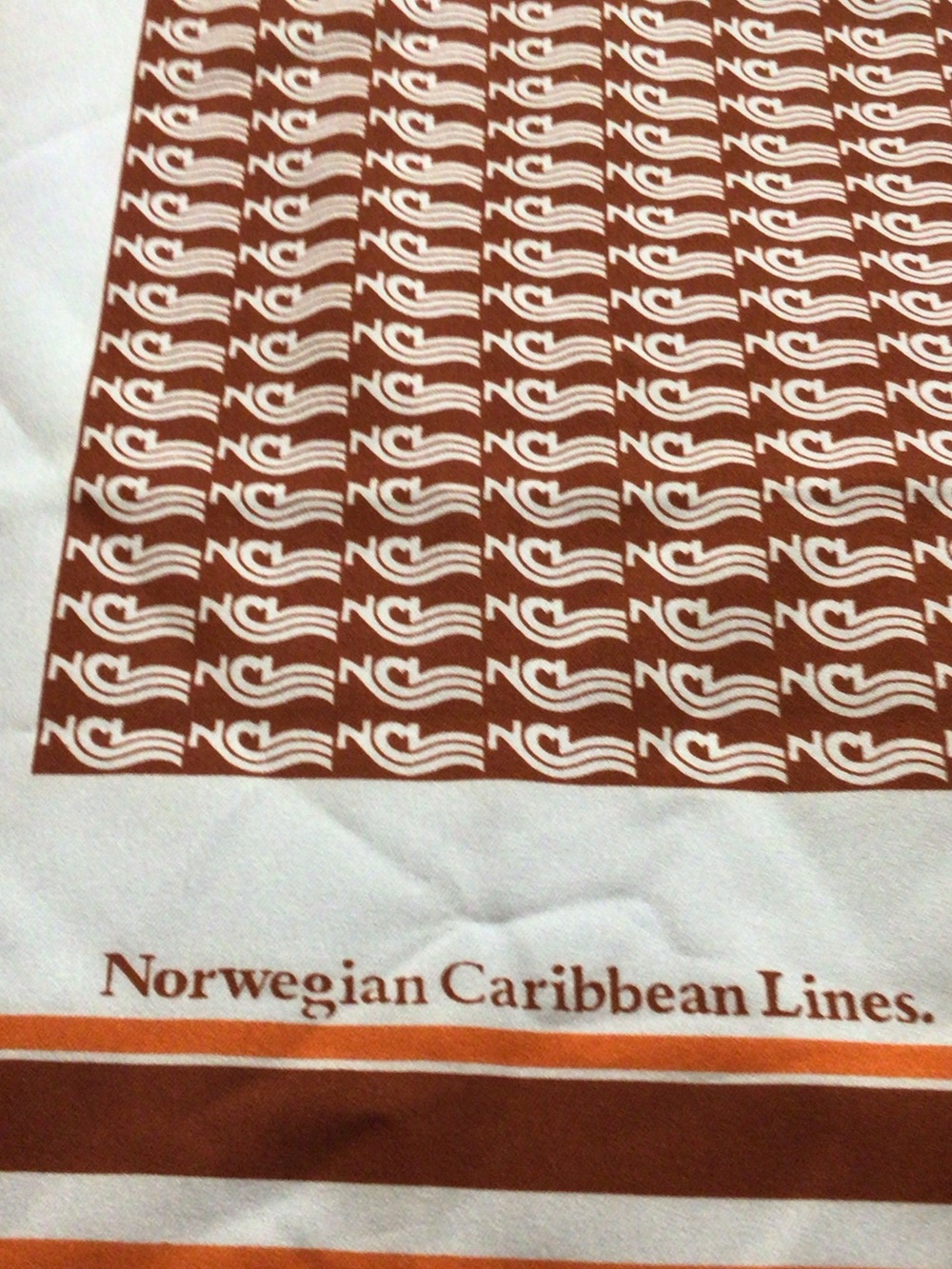 Norwegian  Caribbean Lines Scarf Great Condition 26” x 26”